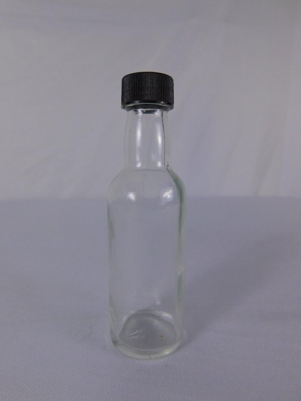 Unmarked Whiskey Decanter Clear Pressed Glass With Stopper Contemporary